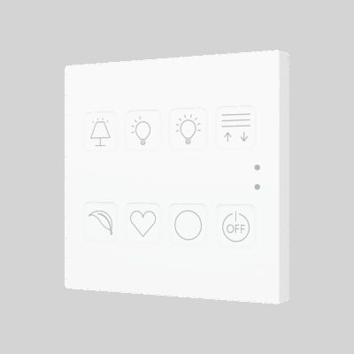 ZVIT8 – Tecla 8. Pulsador capacitivo de policarbonato – 8 botones – Personalizado.
