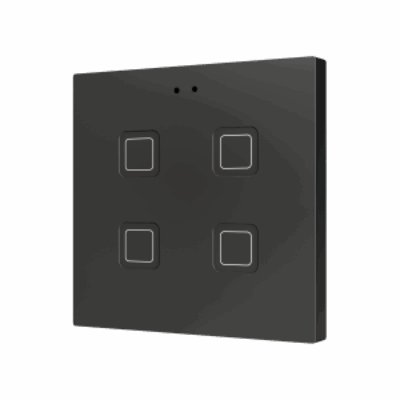 ZVIT4A – Tecla 4. Pulsador capacitivo de policarbonato – 4 botones – Antracita.