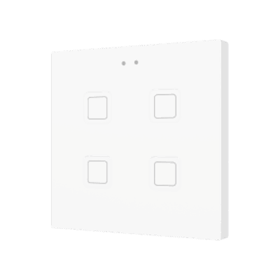 ZVIT4W – Tecla 4. Pulsador capacitivo de policarbonato – 4 botones – Blanco.