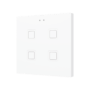 ZVIT4W - Tecla 4. Pulsador capacitivo de policarbonato - 4 botones - Blanco.