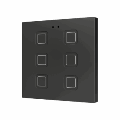 ZVIT6A – Tecla 6. Pulsador capacitivo de policarbonato – 6 botones – Antracita.