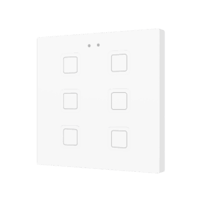 ZVIT6W – Tecla 6. Pulsador capacitivo de policarbonato – 6 botones – Blanco.