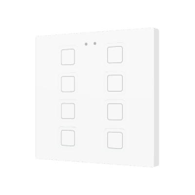 ZVIT8W – Tecla 8. Pulsador capacitivo de policarbonato – 8 botones – Blanco.