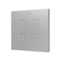 ZVIT4S - Tecla 4. Pulsador capacitivo de policarbonato - 4 botones - Plata.