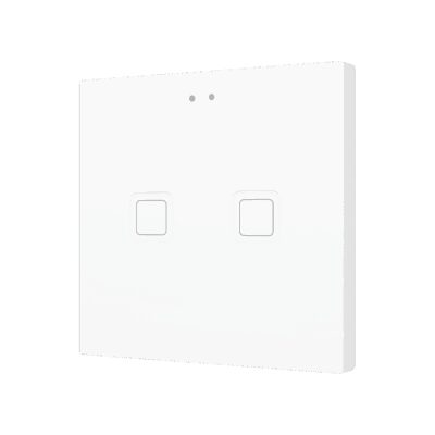 Tecla 2. Pulsador capacitivo de policarbonato – 2 botones – Blanco.