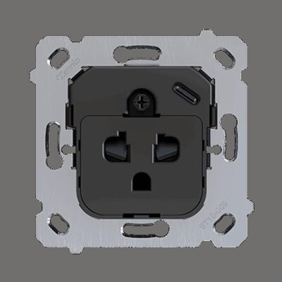 ZS55IEUA1US – ZS55/ZS70. Base de enchufe euroamericano con USB C – conexión con tornillo (sin tapa).