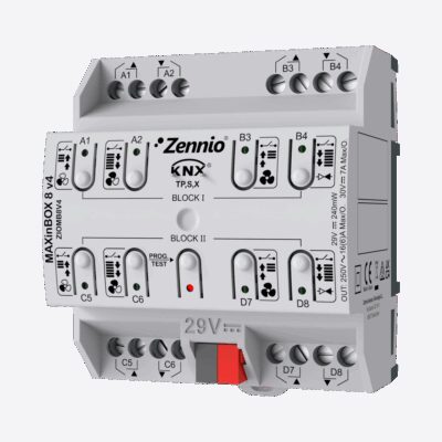 MAXinBOX 8 v4. Actuador multifunción con KNX Secure – 8 salidas 16A.