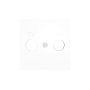 ZS55. Tapa para conector TV/R 55x55 mm - Blanco mate.