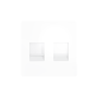 ZS55. Tapa para conector RJ45 55x55 mm - 2 conectores - Blanco mate.