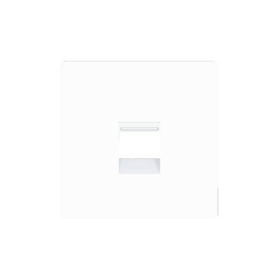 830001209 – ZS55. Tapa para conector RJ45 55×55 mm – 1 conector – Blanco mate.