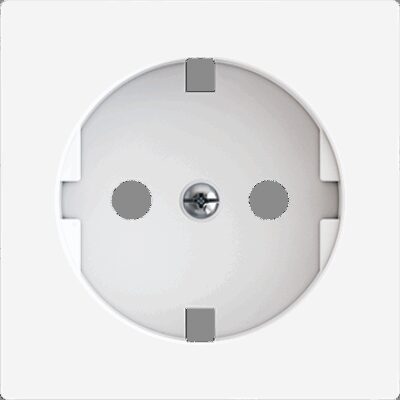 830000409 – ZS55. Tapa para base de enchufe Schuko 55×55 mm – Blanco mate.