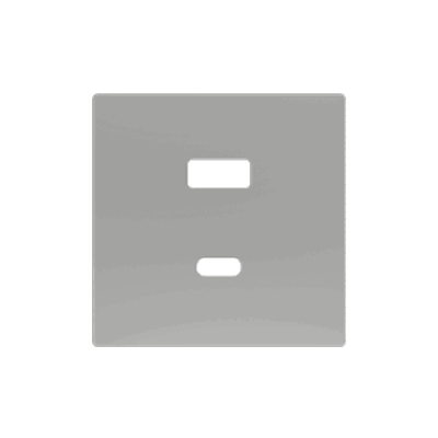 ZS55C2UCAS – ZS55. Tapa para cargador USB doble C+A 55×55 mm – Plata.