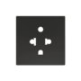 ZS55CEUAA - ZS55. Tapa para base de enchufe euroamericano 55x55 mm. - Antracita.