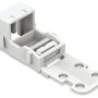 221-512 - Adaptador de fijación; para bornas para 2 conductores; Serie 221 - 4 mm²; c/tetones de anclaje p/mont. horizontal; blanco