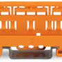 221-510 - Adaptador de fijación; Serie 221 - 6 mm²; p/mont. sobre carril 35/mont.atornill.; naranja.