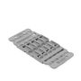 221-2505 - Adaptador de fijación con placa anti tirón; 5 polos; para borna de conexión en línea con palanca; para fijación por tornillo; gris