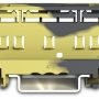 221-510/000-053 - Adaptador de fijación; Serie 221 - 6 mm²; p/mont. sobre carril 35/mont.atornill.; gris oscuro-amarillo.
