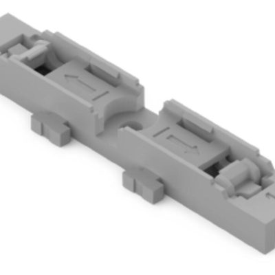 221-2521 – Adaptador de fijación; 1 polo; para borna de conexión en línea con palanca; para fijación por tornillo; gris