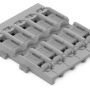 221-2525 - Adaptador de fijación; 5 polos; para borna de conexión en línea con palanca; para fijación por tornillo; gris