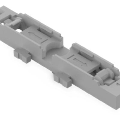 221-2531 – Adaptador de fijación; 1 polo; para borna de conexión en línea con palanca; con tetones de fijación; gris