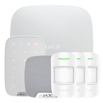 [HUBKIT-RENOVE-WH1] Ajax HubKit Renove blanco. Hub + 3 MotionProtect + Teclado + HomeSiren