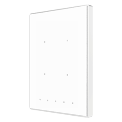 ZVI-TMDP4-PW – Pulsador capacitivo Touch-MyDesign de 4 botones con termostato. Marco policarbonato – Blanco.
