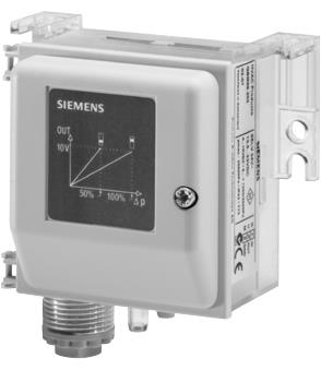 Sensor de presión diferencial QBM66.202, Sensor de presión diferencial QBM66.201