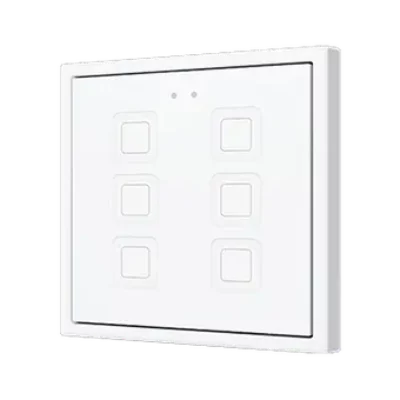 ZVIT70X6W – Tecla 70 X6. Pulsador capacitivo de policarbonato 70×70 – 6 botones – Blanco (marco ZS70 no incluido).