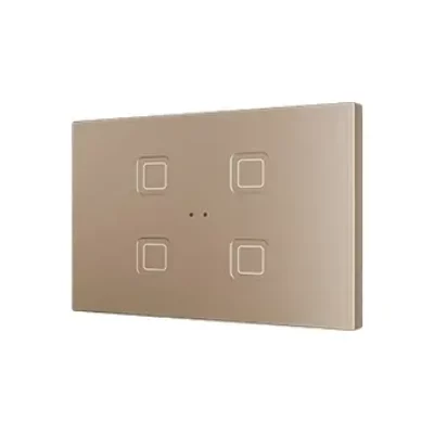 ZVITXLX4C – Tecla XL X4. Pulsador capacitivo de policarbonato – 4 botones – Champagne.
