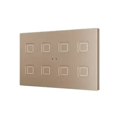 ZVITXLX8C – Tecla XL X8. Pulsador capacitivo de policarbonato – 8 botones – Champagne.