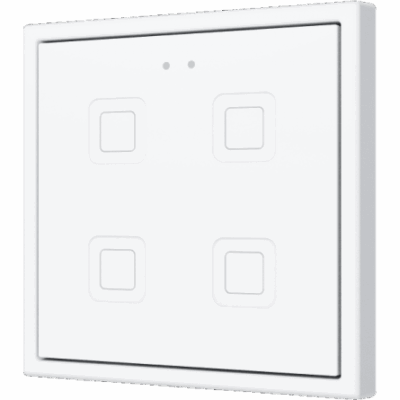ZVIT70X4W – Tecla 70 X4. Pulsador capacitivo de policarbonato 70×70 – 4 botones – Blanco (marco ZS70 no incluido).