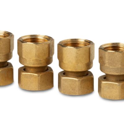 ALG13.156B – Racores DN10 para válvula de 6 vías, con rosca externa G 1/2″ / Rp 1/2 ” consiste en 6 tuercas ciegas con manguitos e insertos y 6 juntas planas.