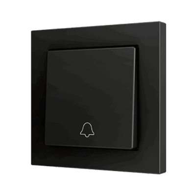 ZS551PB1AC – ZS55. Pulsador Soft simple para 1 entrada binaria 55×55 mm – Antracita – Personalizada. Mínimo 100 unidades por diseño.