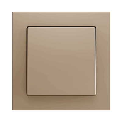 ZS551PB2C – ZS55. Pulsador Soft simple para 2 entradas binarias 55×55 mm – Champagne.