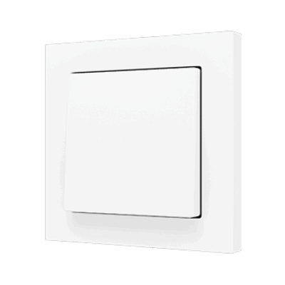 ZS551PB2MW – ZS55. Pulsador Soft simple para 2 entradas binarias 55×55 mm – Blanco mate.