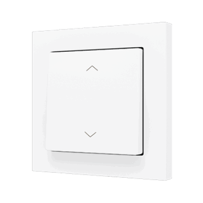 ZS551PB2MWC – ZS55. Pulsador Soft simple para 2 entradas binarias 55×55 mm – Blanco mate – Personalizada. Mínimo 100 unidades por diseño.
