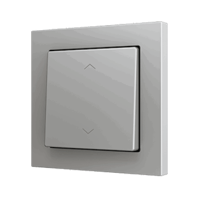 ZS551PB2SC – ZS55. Pulsador Soft simple para 2 entradas binarias 55×55 mm – Plata – Personalizada. Mínimo 100 unidades por diseño.