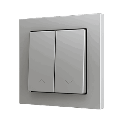 ZS552PB2SC – ZS55. Pulsador Soft doble para 2 entradas binarias 55×55 mm – Plata – Personalizado. Mínimo 100 unidades por diseño.