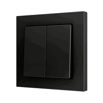ZS552PB4A – ZS55. Pulsador Soft doble para 4 entradas binarias 55×55 mm – Antracita.