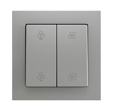 ZS552PB4SC - ZS55. Pulsador Soft doble para 4 entradas binarias 55x55 mm – Plata - Personalizado. Mínimo 100 unidades por diseño. - Imagen 2