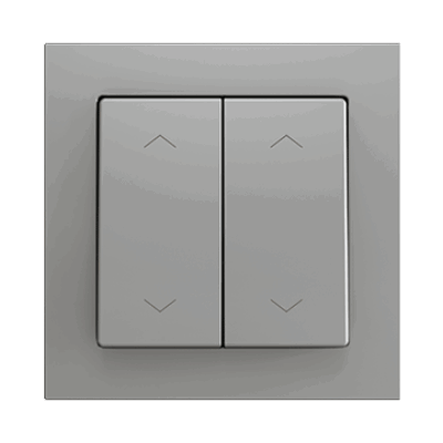 ZS552PB4SC – ZS55. Pulsador Soft doble para 4 entradas binarias 55×55 mm – Plata – Personalizado. Mínimo 100 unidades por diseño.