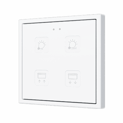 ZVIT70X4 – Tecla 70 X4. Pulsador capacitivo de policarbonato 70×70 – 4 botones – Personalizado (marco ZS70 no incluido).