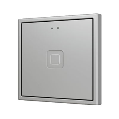 ZVIT70X1S – Tecla 70 X1. Pulsador capacitivo de policarbonato 70×70 – 1 botón – Plata (marco ZS70 no incluido).