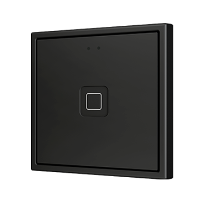 ZVIT70X1A – Tecla 70 X1. Pulsador capacitivo de policarbonato 70×70 – 1 botón – Antracita (marco ZS70 no incluido).