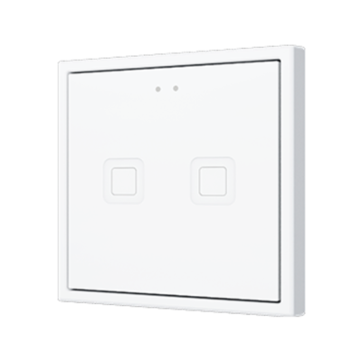 ZVIT70X2W – Tecla 70 X2. Pulsador capacitivo de policarbonato 70×70 – 2 botones – Blanco (marco ZS70 no incluido).