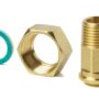 WFZ. R2 - Kit de montaje, incluye 2 racores G3/4" x R1/2" con juntas.