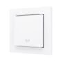 ZS551PB1LMW - ZS55. Pulsador Soft simple para 1 entrada binaria 55x55 mm – Icono de luz - Blanco mate.