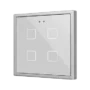 ZVIF70X4S - Flat 70 X4. Pulsador capacitivo de cristal 70x70 - 4 botones - Plata (marco ZS70 no incluido).
