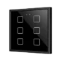 ZVIF70X6A - Flat 70 X6. Pulsador capacitivo de cristal 70x70 - 6 botones - Antracita (marco ZS70 no incluido).