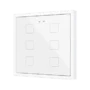 ZVIF70X6W - Flat 70 X6. Pulsador capacitivo de cristal 70x70 - 6 botones - Blanco (marco ZS70 no incluido).